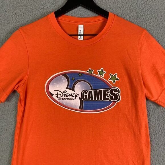 Disney Channel Games T-Shirt Adult Small Orange Graphic Tee Top Short Sleeve - Picture 4 of 9